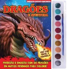 Dragões - Livro Para Pintar - Aquarela 10 Cores