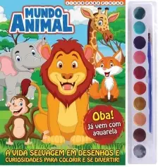 Mundo Animal - Livro Para Pintar - Aquarela 10 Cores